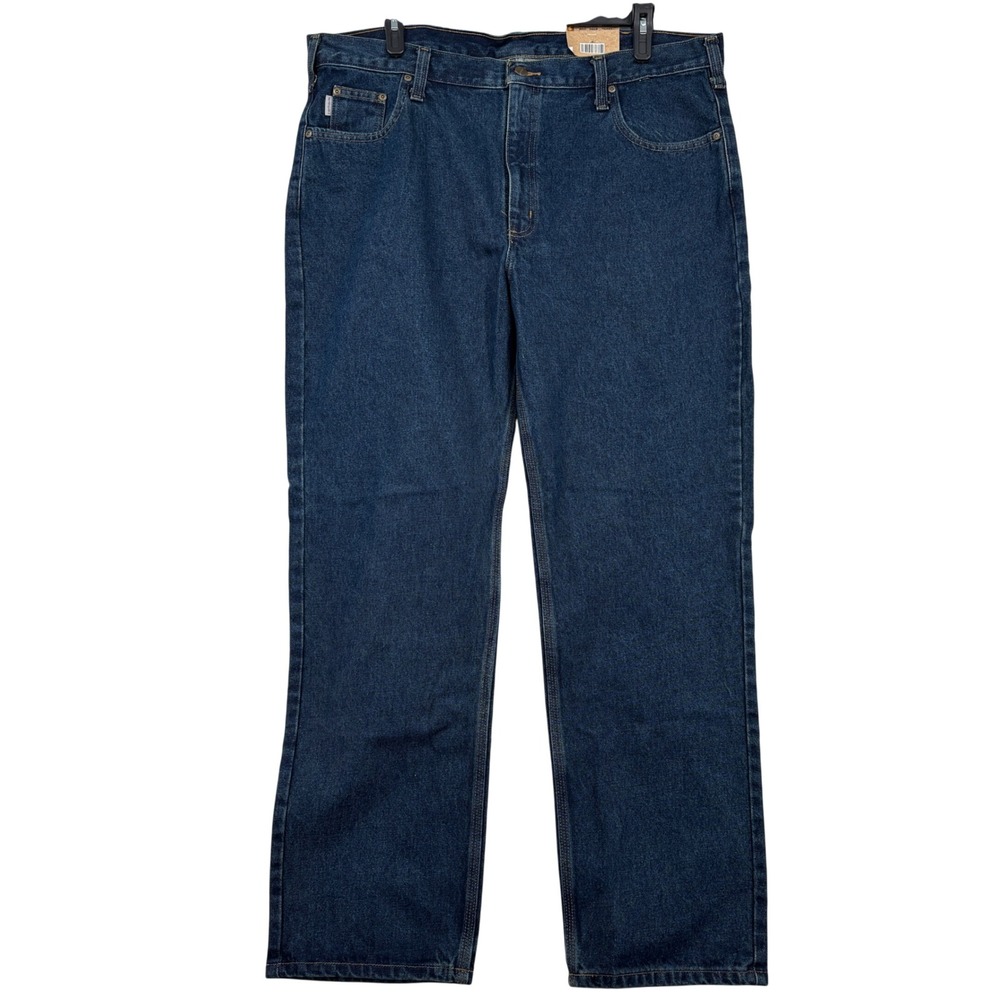 Carhartt Jeans Straight Leg Traditional Fit Mens 42x32 Dark Vintage Blue